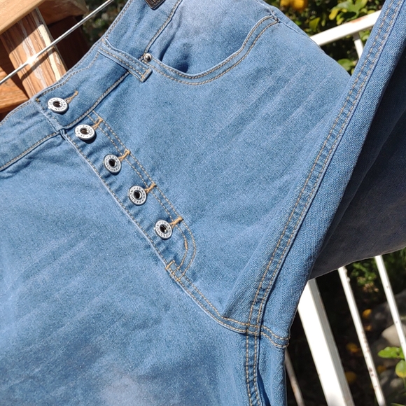 Midiross Button Fly Jeans Bootcut Lighter Wash L - Picture 3 of 8